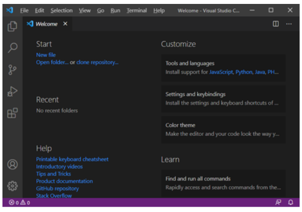 Visual Studio Code主界面